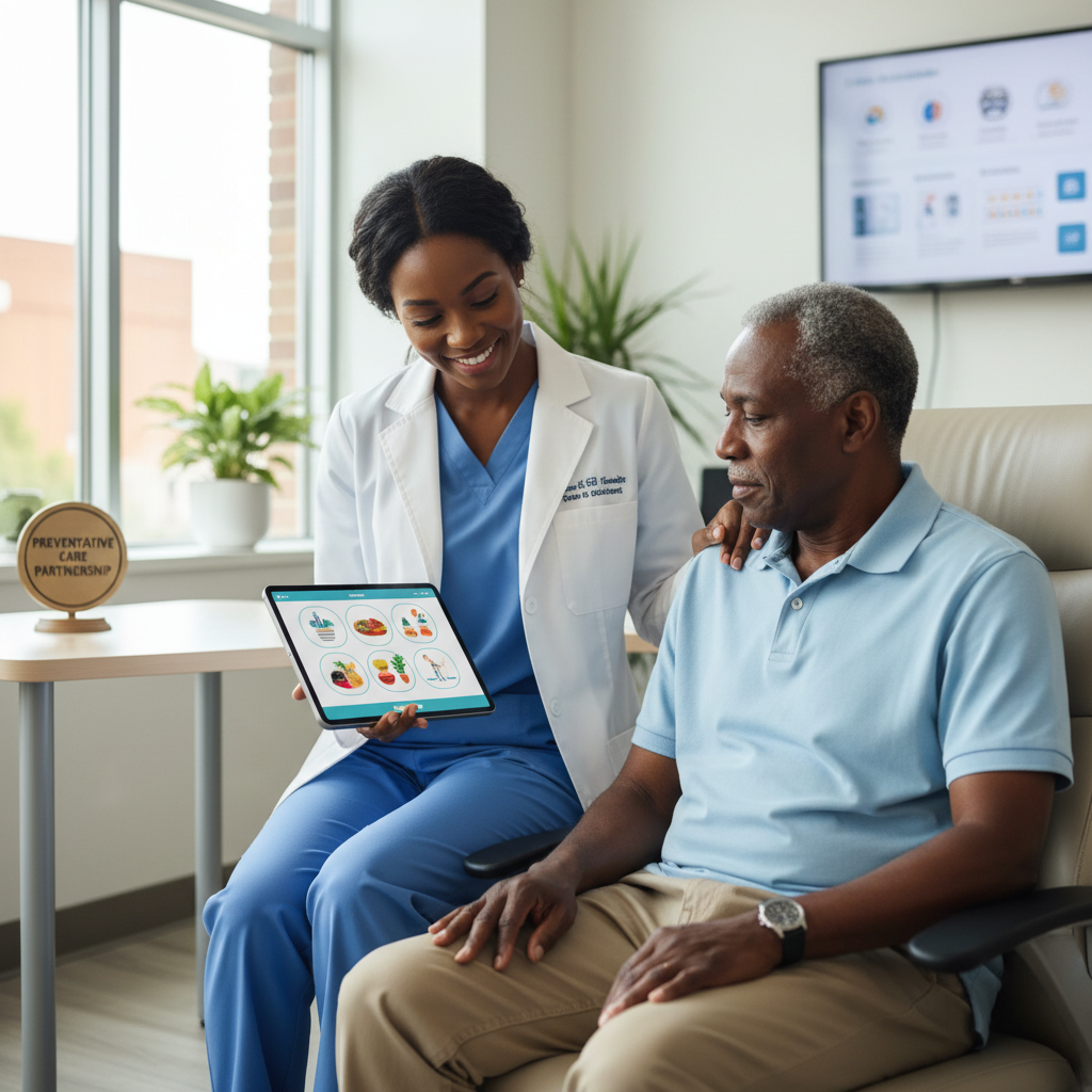 Doctor reviewing a wellness plan with a patient